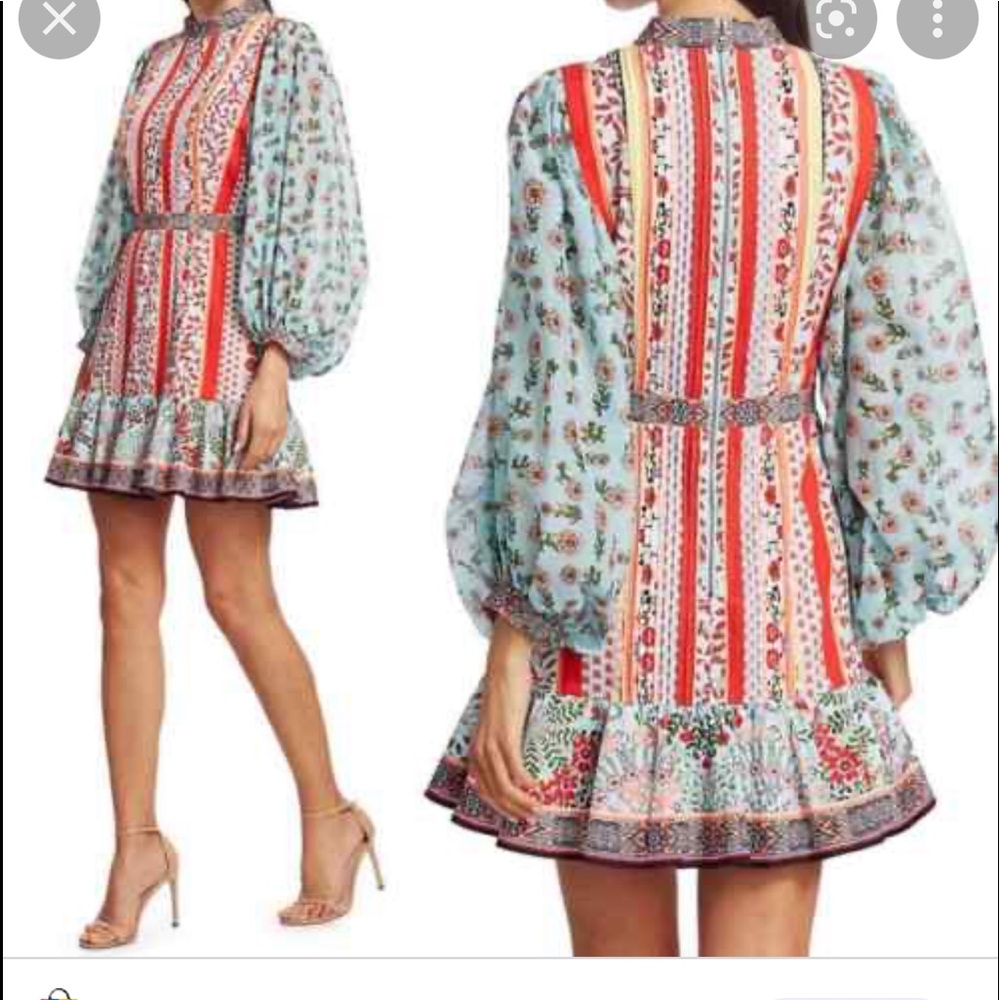 Alice and olivia raya floral dress. Size 8. New with tag.